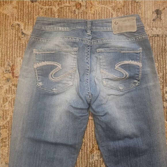 Silver Skui high capri sz 27 with 22.5" inseam,  excellent condition - Picture 2 of 6